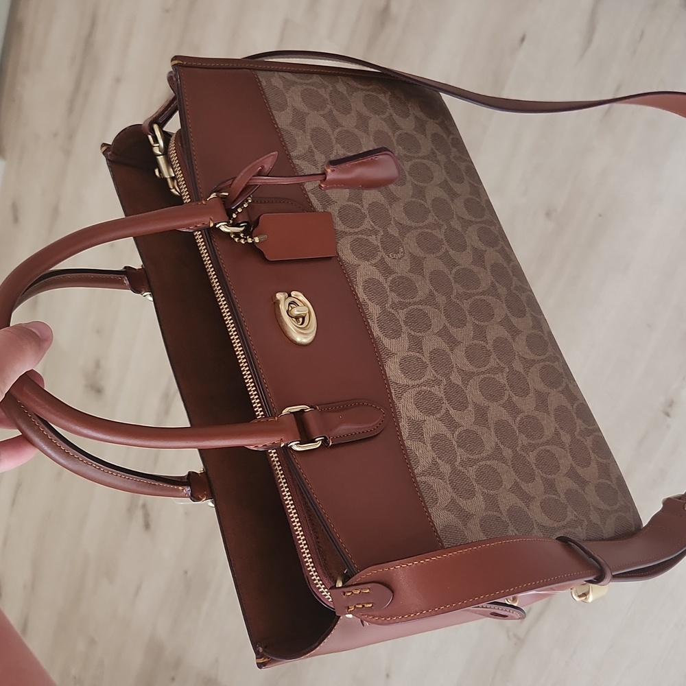Coach Carryall in Signature Canvas & Rust